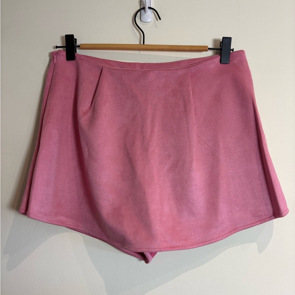 SINCERELY OURS Set Cassandra Top & As Always Mini Skort in Pink Suede Sz Medium - Picture 6 of 11